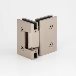 Boston 6-8mm Glass to Glass 180 Degree Shower Hinge - Satin Nickel by null, a Bathroom Fixtures for sale on Style Sourcebook
