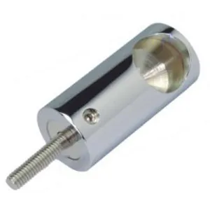 Round DIY Glass to Rail Fitting with Thread Satin Gun Metal by Estelle, a Door Hardware for sale on Style Sourcebook