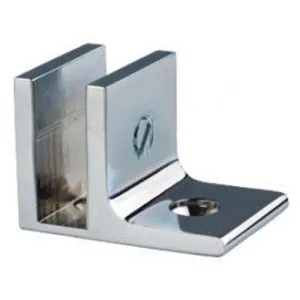 Boston Wall to Glass 90 Degree Clamp with Leg Satin Gun Metal by Estelle, a Bathroom Fixtures for sale on Style Sourcebook