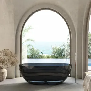 Cassa Design Wow Translucency Resin Stone Bath 1500mm Morion Black by null, a Bathtubs for sale on Style Sourcebook