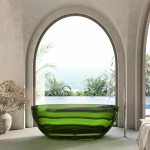 Cassa Design Wow Translucency Resin Stone Bath 1500mm Emerald Green by null, a Bathtubs for sale on Style Sourcebook