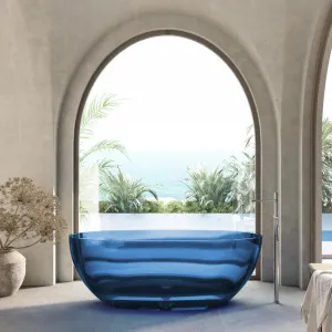 Cassa Design Wow Translucency Resin Stone Bath 1500mm Sky Blue by null, a Bathtubs for sale on Style Sourcebook