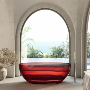 Cassa Design Wow Translucency Resin Stone Bath 1500mm Vivid Red by null, a Bathtubs for sale on Style Sourcebook
