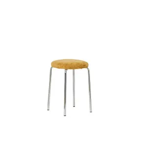 Vivi Chrome Stool - Mustard Chenille - Mocka by Mocka., a Stools for sale on Style Sourcebook