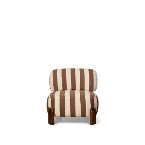 Ted Stripe Occasional Chair - Cream/Chocolate - Mocka by Mocka., a Chairs for sale on Style Sourcebook