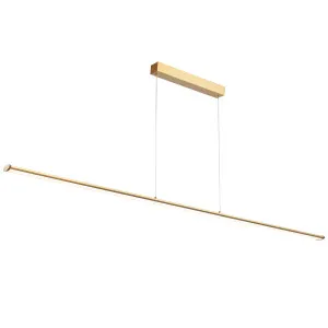 Cougar Vista Minimalist Sleek Tricolour LED Linear Pendant Gold by Cougar, a Pendant Lighting for sale on Style Sourcebook
