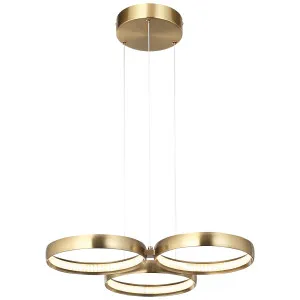 Cougar Olympus Gold Multi?Ring 3CCT LED Pendant 3-Light by Cougar, a Pendant Lighting for sale on Style Sourcebook