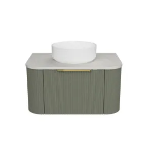 Santos Vanity 750mm Centre WG Basin SilkSurface AC Top Wall hung by Timberline, a Vanities for sale on Style Sourcebook