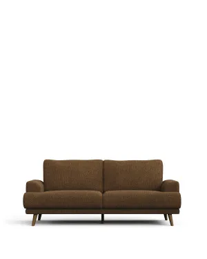 Karin 2-seater sofa dark orange with solid beech wood legs with walnut-effect finish, 210 cm by null, a Sofas for sale on Style Sourcebook