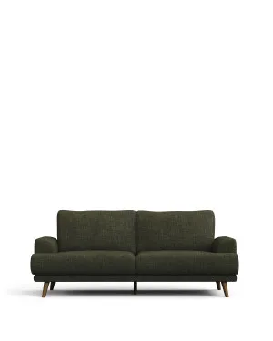 Karin 2-seater sofa green with solid beech wood legs with walnut-effect finish, 210 cm by null, a Sofas for sale on Style Sourcebook