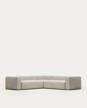 Blok 4-seater corner sofa beige chenille 290 x 290 cm by null, a Sofas for sale on Style Sourcebook