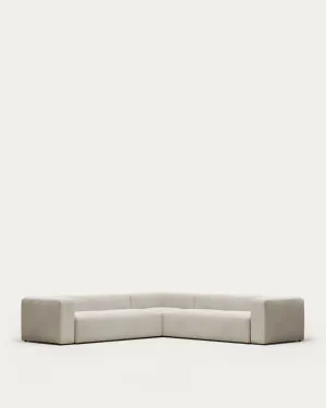 Blok 6-seater corner sofa beige chenille 320 x 320 cm by null, a Sofas for sale on Style Sourcebook