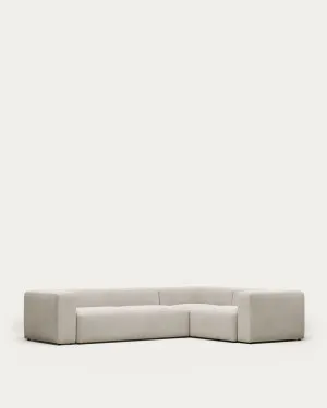 Blok 4-seater corner sofa beige chenille 320 x 230 cm / 320 x 230 cm by null, a Sofas for sale on Style Sourcebook