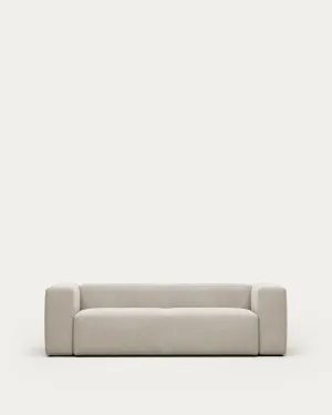Blok 3-seater sofa beige chenille 240 cm by null, a Sofas for sale on Style Sourcebook