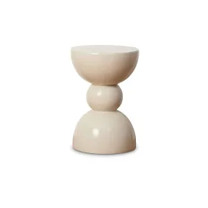 Emilio Outdoor Side Table - Beige Gloss - Mocka by Mocka., a Side Table for sale on Style Sourcebook