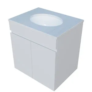 Bargo Vanity 600mm Centre WG Basin SilkSurface UC Top Wall hung by Timberline, a Vanities for sale on Style Sourcebook