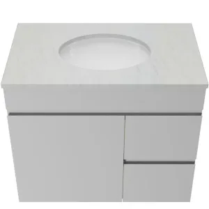 Bargo Vanity 750mm Centre WG Basin SilkSurface UC Top Wall hung by Timberline, a Vanities for sale on Style Sourcebook