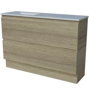 Billie Vanity 1200mm Left WG Basin SilkSurface UC Top Floor standing by Timberline, a Vanities for sale on Style Sourcebook