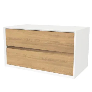 Embrace Vanity 900mm Centre Bowl SilkSurface Surround WG AC Top Wall hung by Timberline, a Vanities for sale on Style Sourcebook