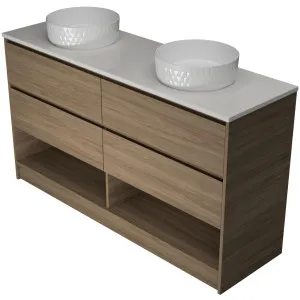 Kansas Vanity 1500mm Double WG Basins SilkSurface AC Top Floor standing by Timberline, a Vanities for sale on Style Sourcebook