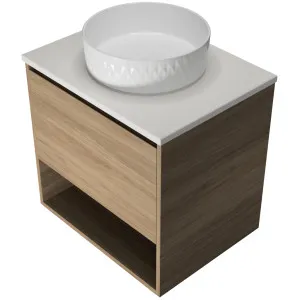 Kansas Vanity 600mm Centre WG Basin SilkSurface AC Top Wall hung by Timberline, a Vanities for sale on Style Sourcebook