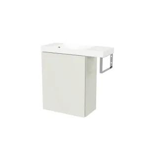 Oscar Vanity 550mm/400mm Left Bowl Nano Top with rail Wall Hung by Timberline, a Vanities for sale on Style Sourcebook