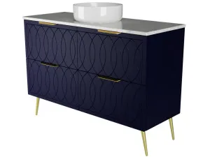 Sutherland House Vanity 1200mm Centre WG Basin SilkSurface AC Top On Legs by Timberline, a Vanities for sale on Style Sourcebook