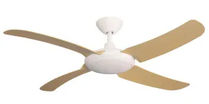 Hunter Pacific Icon 48? DC White Modular WiFi Ceiling Fan with Remote Oak by Hunter Pacific, a Ceiling Fans for sale on Style Sourcebook