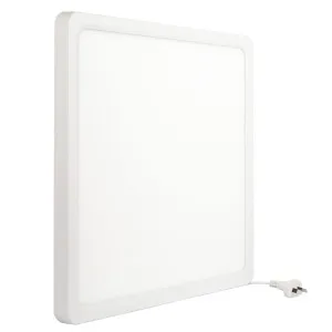 Telbix Lunos Square White Frame Dimmable 3CCT LED Oyster Light with Flex and Plug Large by Telbix, a Lighting for sale on Style Sourcebook