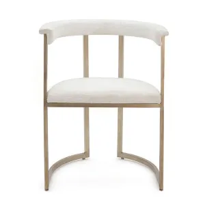 Dino Dining Chair with Upholstered Arms - Natural Linen by CAFE Lighting & Living, a Dining Chairs for sale on Style Sourcebook