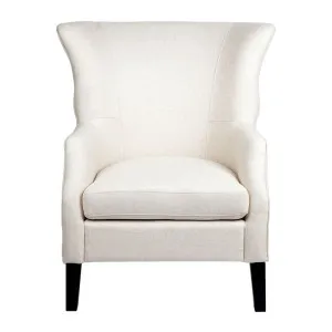 Kristian Wing Back Arm Chair - Natural Linen by CAFE Lighting & Living, a Chairs for sale on Style Sourcebook