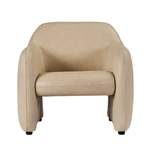 Clifton Arm Chair - Cappuccino Cream Leather by CAFE Lighting & Living, a Chairs for sale on Style Sourcebook