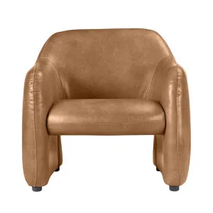 Clifton Arm Chair - Light Brown Leather by CAFE Lighting & Living, a Chairs for sale on Style Sourcebook