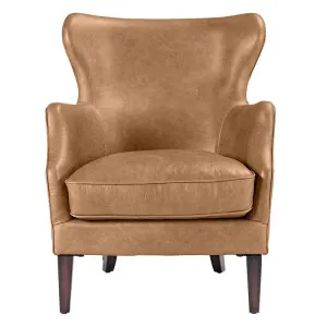 Marlon Arm Chair - Light Brown Leather by CAFE Lighting & Living, a Chairs for sale on Style Sourcebook