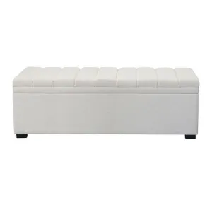 Soho Storage Bench Ottoman - Ivory by CAFE Lighting & Living, a Ottomans for sale on Style Sourcebook