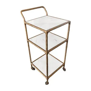 Heston Marble Square Bar Cart by CAFE Lighting & Living, a Sideboards, Buffets & Trolleys for sale on Style Sourcebook