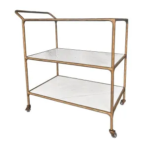 Heston Marble Bar Cart by CAFE Lighting & Living, a Sideboards, Buffets & Trolleys for sale on Style Sourcebook