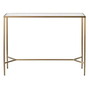 Chloe Rippled Glass Console Table - Large Gold by CAFE Lighting & Living, a Console Table for sale on Style Sourcebook