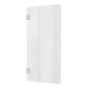 Bath Screen Kit - Single Panel 8mm Glass with Swing Pivot Champagne Gold by Highgrove Bathrooms, a Showers for sale on Style Sourcebook