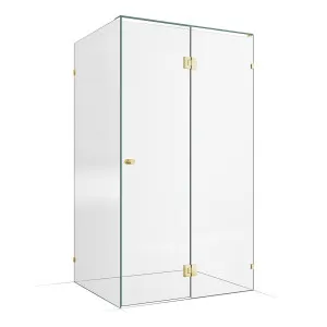 Frameless Shower Screen 1200x1000mm - 600mm Hinge Panel Champagne Gold by Highgrove Bathrooms, a Showers for sale on Style Sourcebook