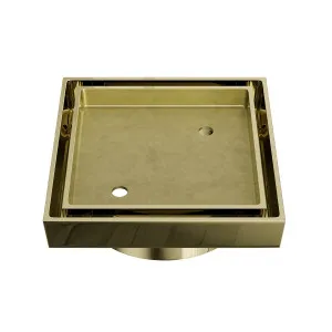 LIDO Square Tile Grate 125mm with DN100 Outlet Champagne Gold by Highgrove Bathrooms, a Traps & Wastes for sale on Style Sourcebook