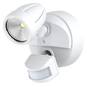 Martec Bandit Adjustable Single Head 3CCT LED Security Spotlight with Sensor White by Martec, a Outdoor Lighting for sale on Style Sourcebook
