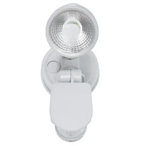 Telbix Illume Single Exterior Security Spotlight with Sensor White by Telbix, a Outdoor Lighting for sale on Style Sourcebook