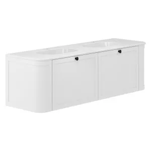 Lola Minka Curved Satin White 1500 Wall-Hung Vanity 1TH by Fienza, a Basins for sale on Style Sourcebook