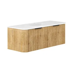 Lola Minka Curved Scandi Oak 1200 Wall-Hung Vanity 1TH by Fienza, a Basins for sale on Style Sourcebook
