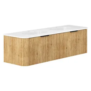 Lola Minka Curved Scandi Oak 1500 Wall-Hung Vanity 1TH by Fienza, a Basins for sale on Style Sourcebook