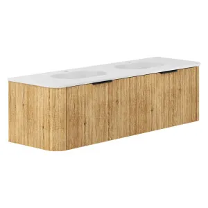 Lola Matte Minka Curved Scandi Oak 1500 Wall-Hung Vanity 1TH by Fienza, a Basins for sale on Style Sourcebook