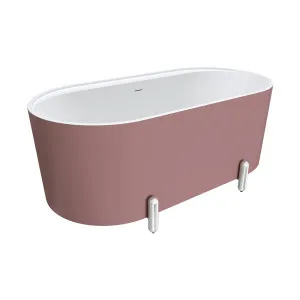 Aluca Freestanding Bath, 1500mm Matte Rouge with Chrome Legs with overflow by Fienza, a Bathtubs for sale on Style Sourcebook