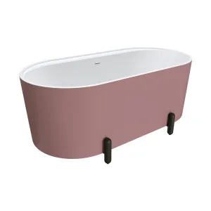 Aluca Freestanding Bath, 1500mm Matte Rouge with Matte Black Legs with overflow by Fienza, a Bathtubs for sale on Style Sourcebook