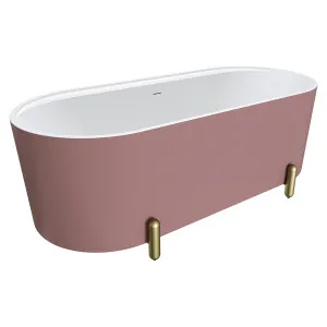 Aluca Freestanding Bath, 1700mm Matte Rouge with Urban Brass Legs, with overflow by Fienza, a Bathtubs for sale on Style Sourcebook